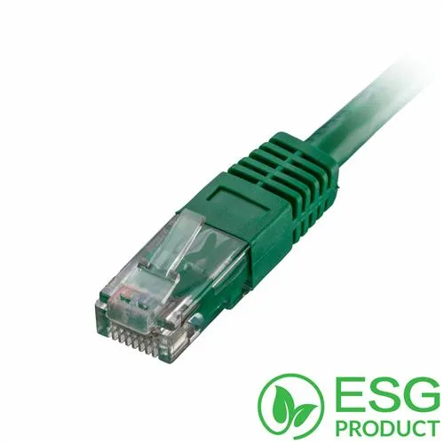 Cablenet 0.3m Cat5e RJ45 Green U/UTP PVC 24AWG Flush Moulded Booted Patch Lead (PK 100)
