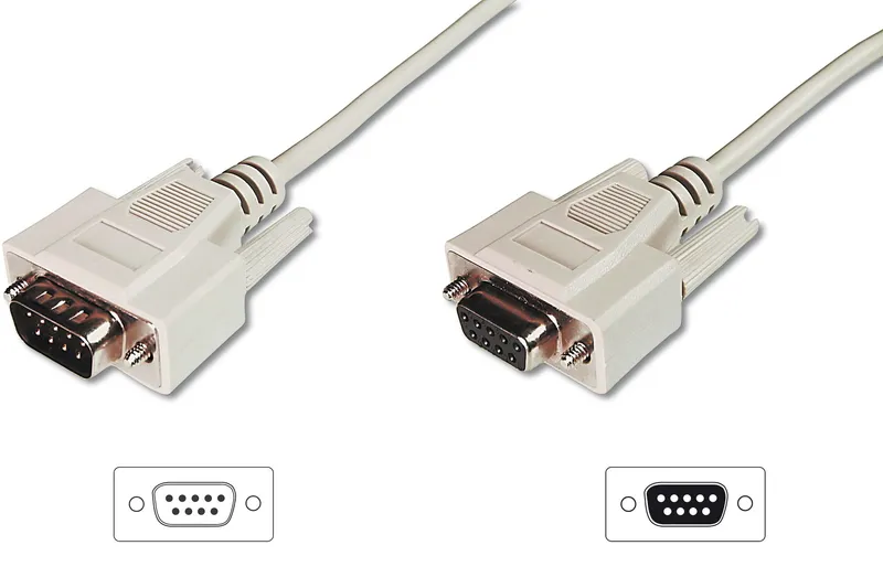 Digitus Data transfer extension cable. D-Sub9/St - D-Sub9/Bu