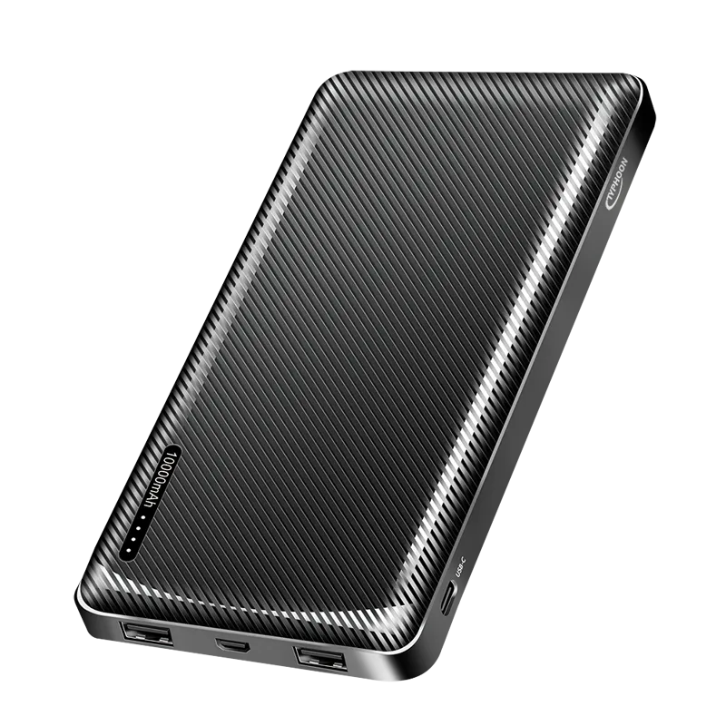 LogiLink Typhoon Mobile Power Bank. LiPo. 10.000 mAh. black