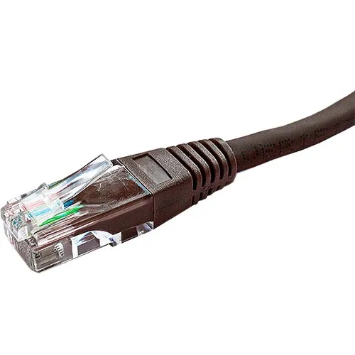 Cablenet 5m Cat5e RJ45 Brown U/UTP PVC 24AWG Flush Moulded Booted Patc