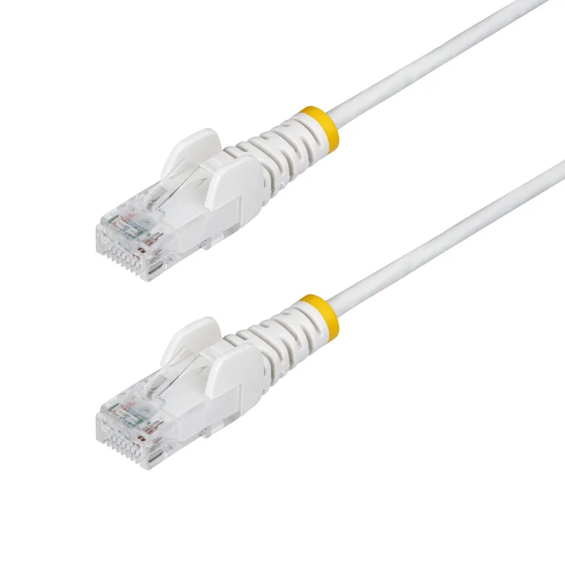 StarTech.com 2m White Slim CAT6 Ethernet Cable. Snagless. 100W PoE. UT