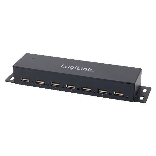 LogiLink UA0148 interface hub 480 Mbit/s Grey