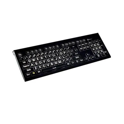Logickeyboard LKB-LPWB-A2PC-UK keyboard Office USB QWERTY English Black White
