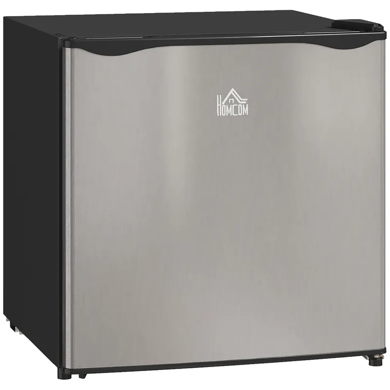 Homcom 46l Counter Top Fridge With Chiller Box Mini Fridge For Bedrooms Silver