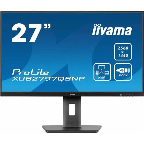 iiyama ProLite XUB2797QSNP-B1 computer monitor 68.6 cm (27") 2560 x 1440 pixels Quad HD LED Black