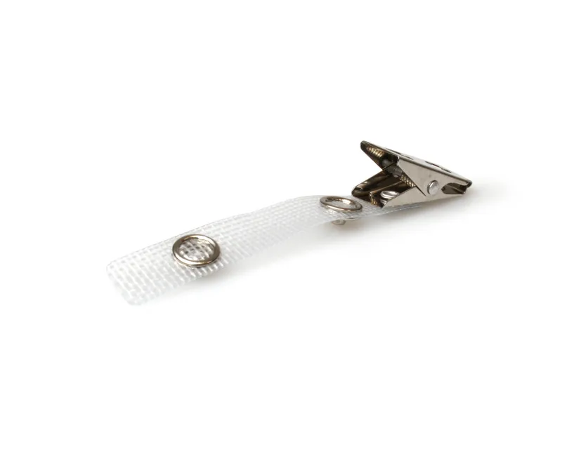 Digital ID Crocodile Clip with Metal Popper & 70mm Reinforced Stra