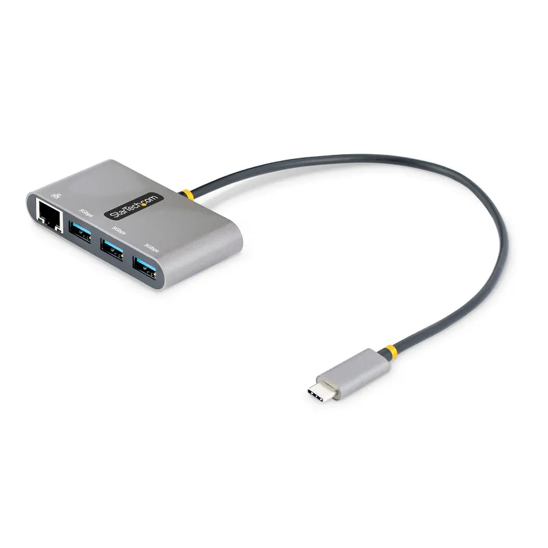 StarTech.com 3-Port USB-C Hub with Ethernet - 3x USB-A - Gigabit Ether