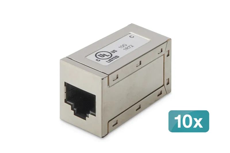 Digitus CAT 6. modular couplers. shielded - 10 pieces