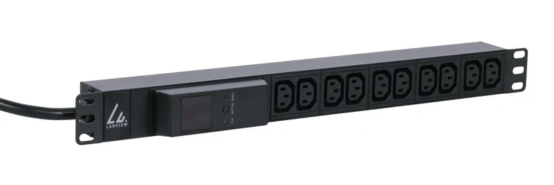 Lanview LVR261877 power distribution unit (PDU) 10 AC outlet(s) 1U Bla