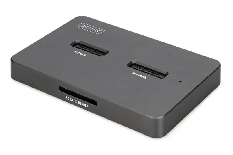 Digitus M.2 NVMe + M.2 SATA SSD docking station with SD Express card r