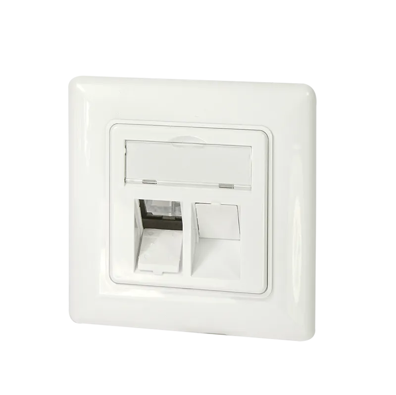 LogiLink Keystone Faceplate for 2 modules. German type. pure white