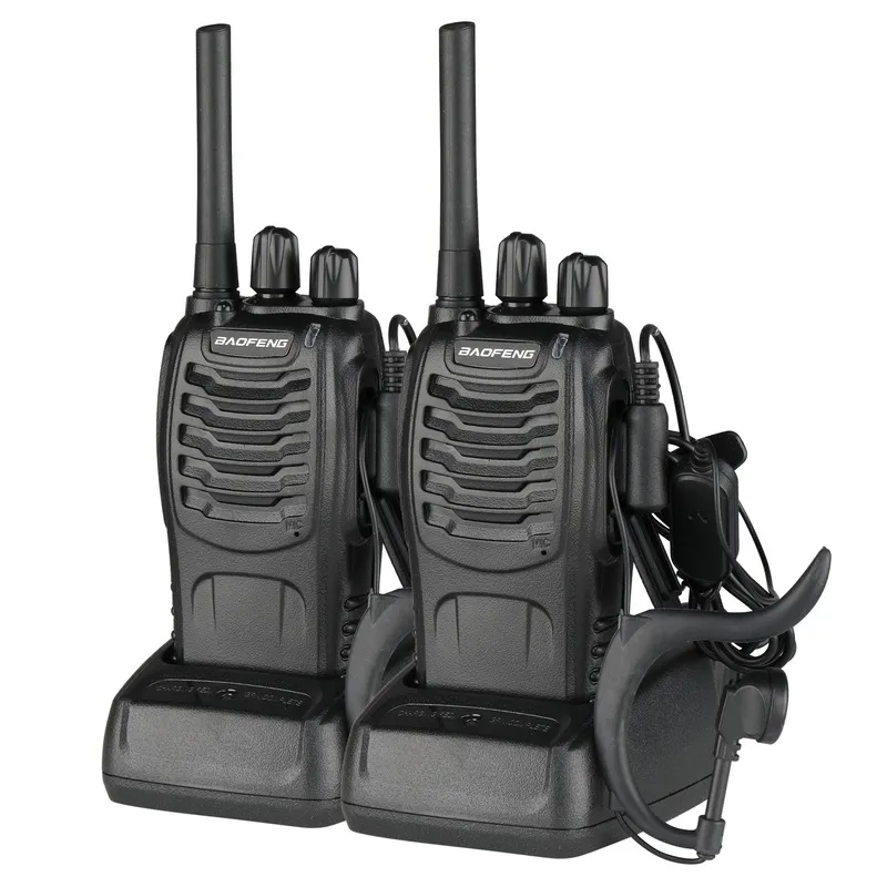 Bf-88e 1500mah Ultra-long Standby Walkie-talkie Eu Standard Black