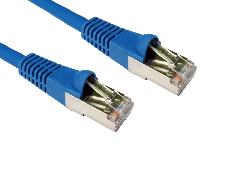Cables Direct 0.5m CAT6a. M - M networking cable Blue S/FTP (S-STP)