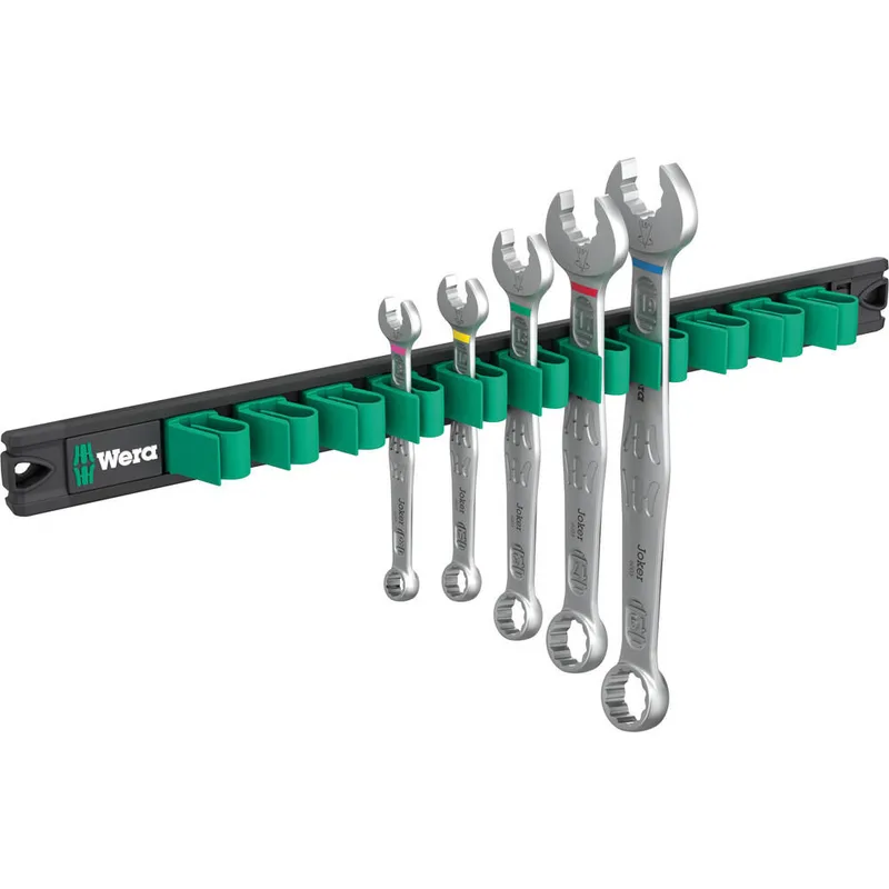 Wera 6003 Joker 2 5 Piece Ring Spanner Set on Magnetic Rail