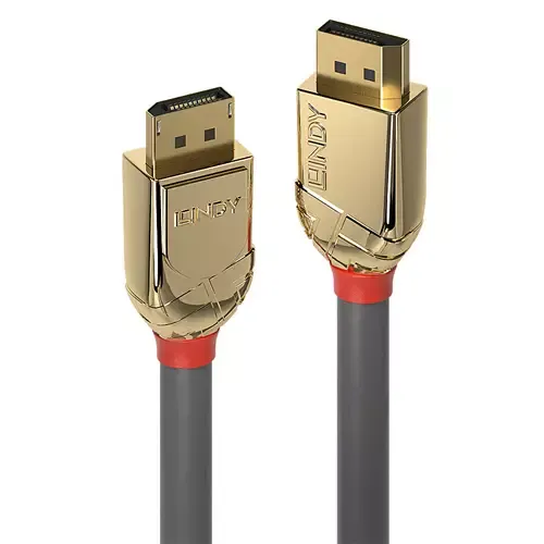 Lindy 3m DisplayPort 1.4 Cable Gold Line