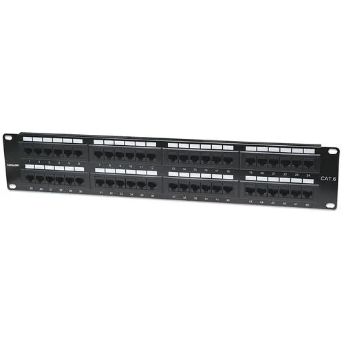 Intellinet Patch Panel Cat6 UTP 48-Port 2U Black