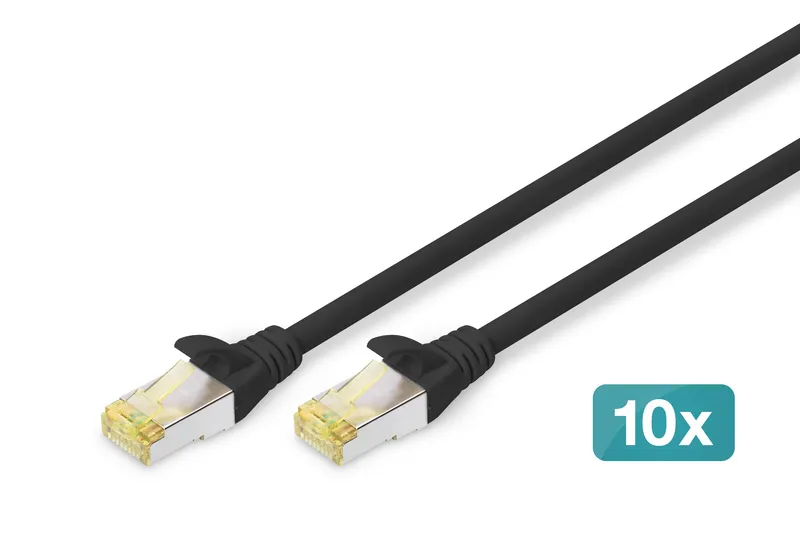 Digitus CAT 6A S/FTP patch cable. 10 pieces