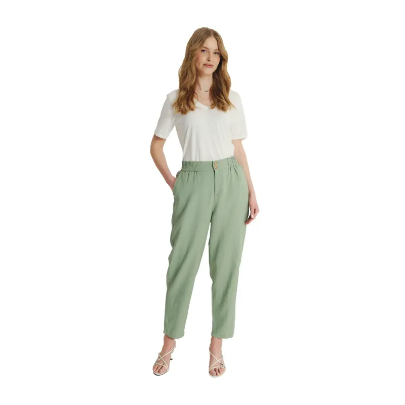 Comfortable Elastic Waist Trousers Women Greenpoint Regular March