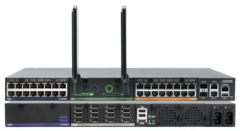 ZPE Nodegrid Net Services Router NSR Chassis. Single DC & POE. 8-C