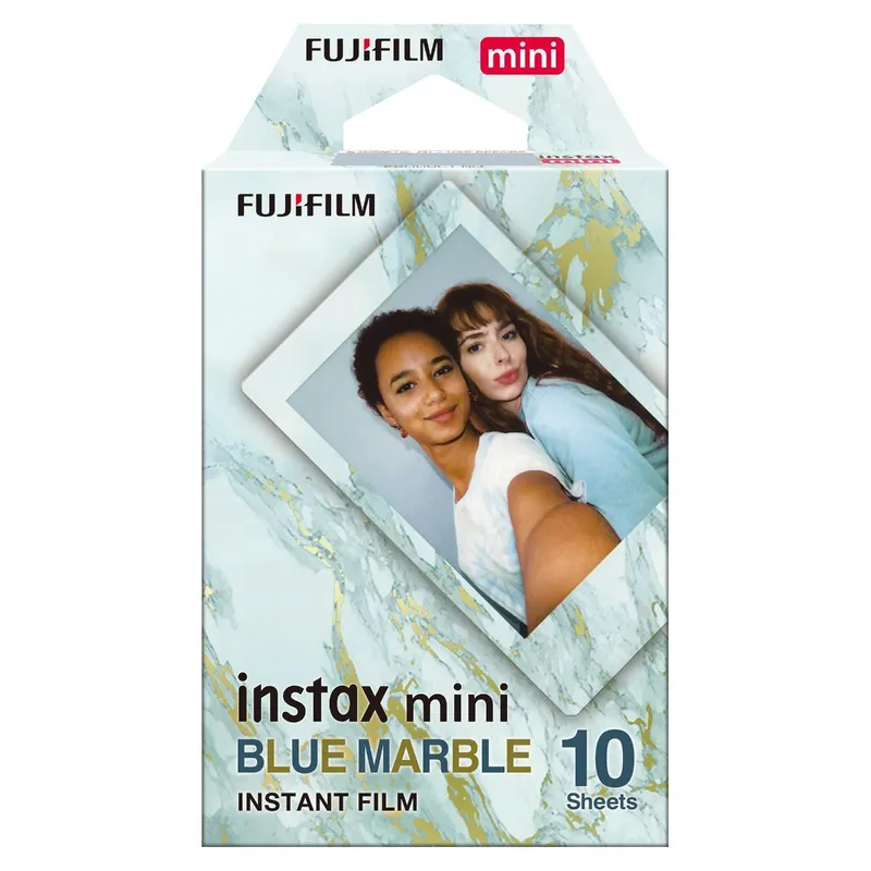 Fujifilm Instax Mini Instant Photo Film - Blue Marble - Pack of 10
