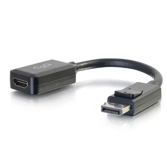 C2G 8in DisplayPort™ Male to HDMI Female Adapter Converter - Black