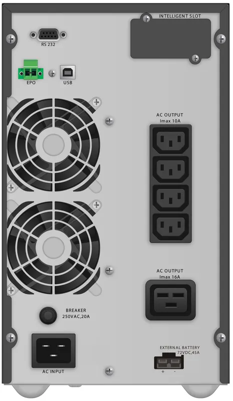 PowerWalker VFI 3000 TGB uninterruptible power supply (UPS) Double-con