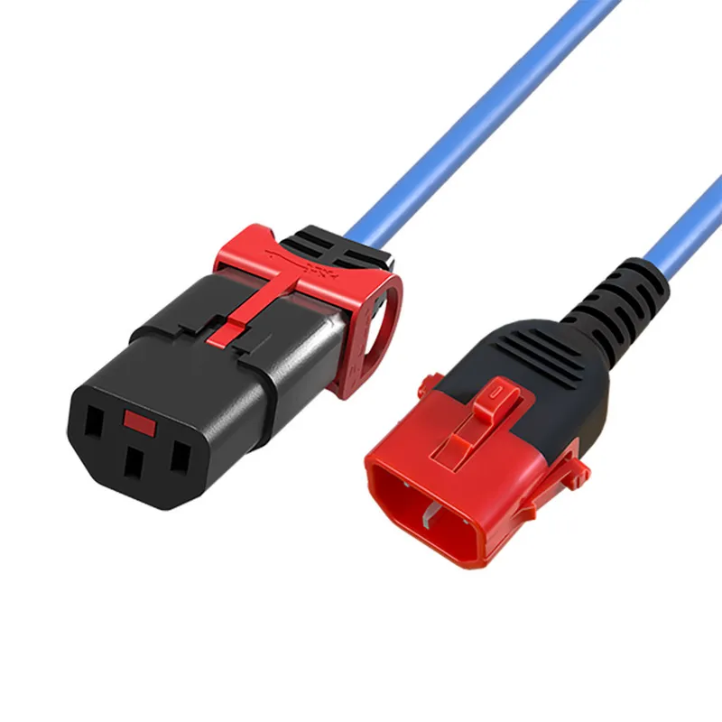 Scolm 1M C14-C13 D-Lck Bl PVC 1.0MM