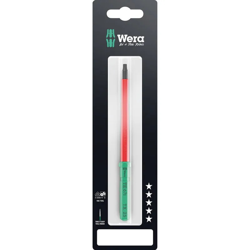 Wera Kraftform Kompakt 67 I VDE Insulated Torx Screwdriver Blade