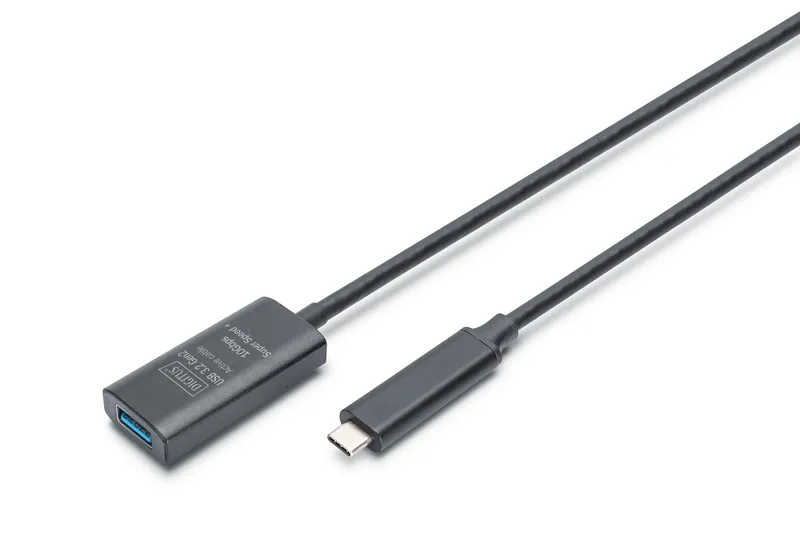 Digitus Active USB 3.2 Gen2 10G extension cable. USB-C - USB-A. 5m