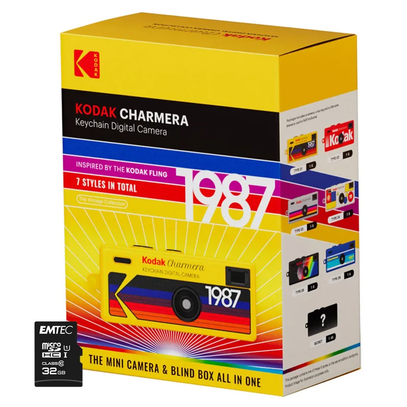 Kodak Charmera Keychain Surprise Design Digital Camera - Camera + 32GB