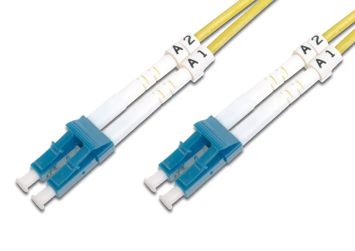 FDL 0.5M OS2 9/125 LC-LC DLX 2.8mm FIBRE OPTIC CABLE - YELLOW