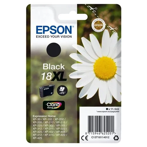 Epson Daisy 18XL Claria Home Single Black Ink