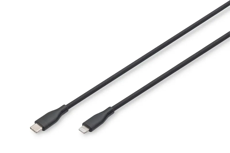 Digitus Lightning silicone connection cable. USB-C - Lightning. 2m. bl