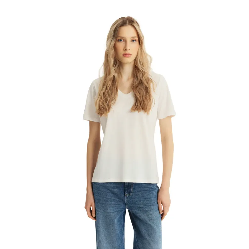Women's V-neck T-shirt Greenpoint Regular March