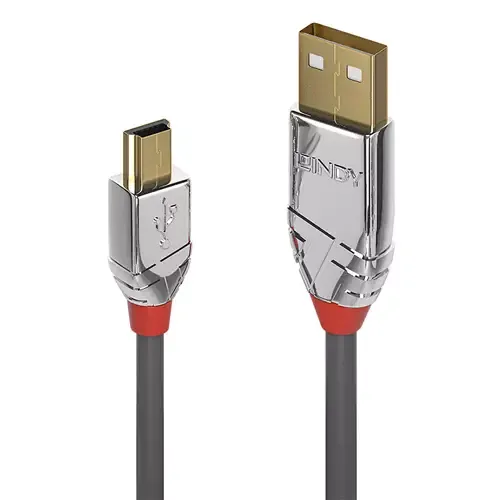 Lindy 1m USB 2.0 Type A to Mini-B Cable Cromo Line