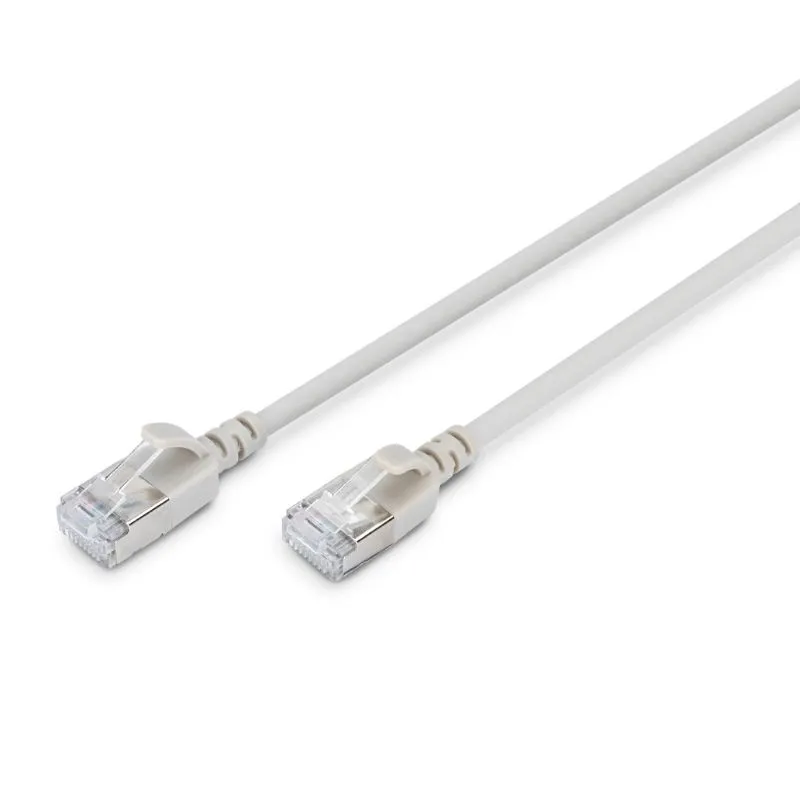 FDL SLIM 5M CAT.6a F-FTP LSZH PATCH CABLE - GREY (SNAGPROOF)