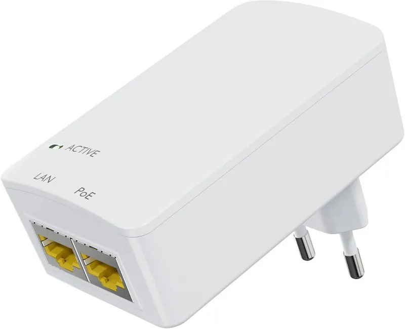 Microconnect PoE Injecor 48V 15.4W EU Plug