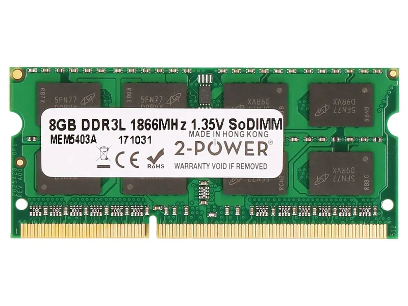 2-Power 2P-KF318LS11IB/8 memory module 8 GB 1 x 8 GB DDR3L 204-pin SO-