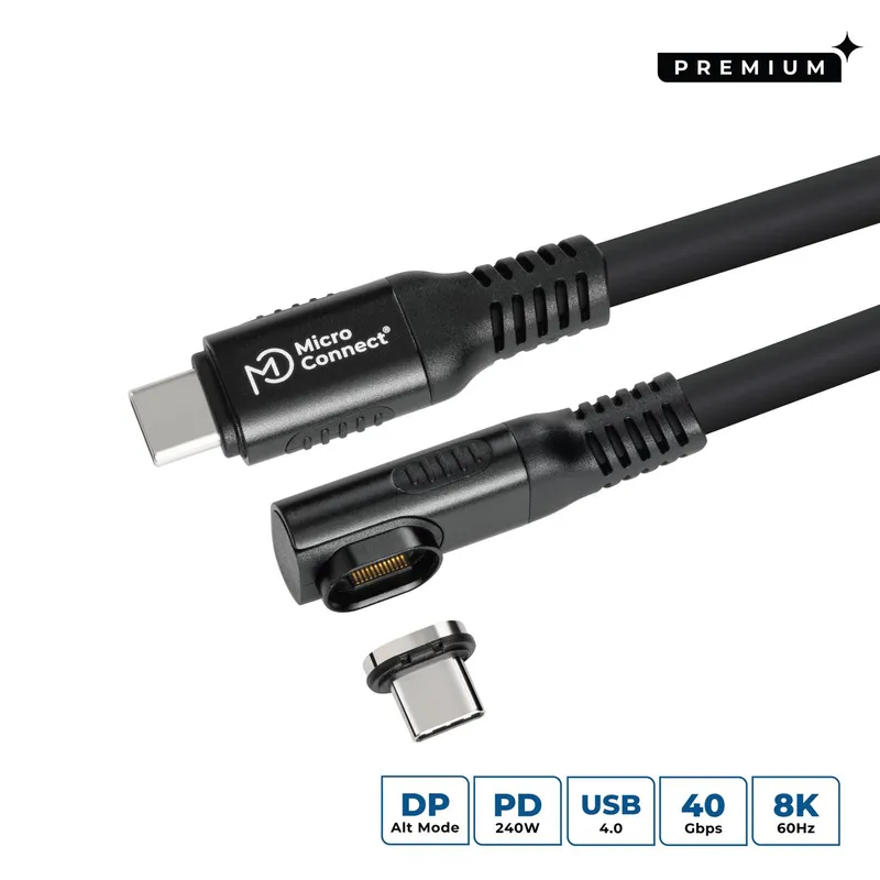 Microconnect MC-LS-USB4CC0.5-A USB cable USB4 Gen 3x2 0.5 m USB C Blac
