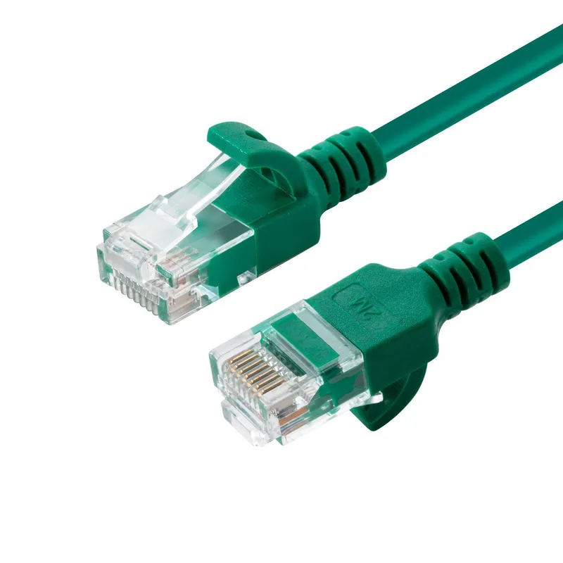 Microconnect V-UTP6A10G-SLIM networking cable Green 10 m Cat6a U/UTP (