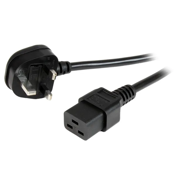 StarTech.com 6ft (2m) UK Computer Power Cable. 16AWG. BS 1363 to C19.