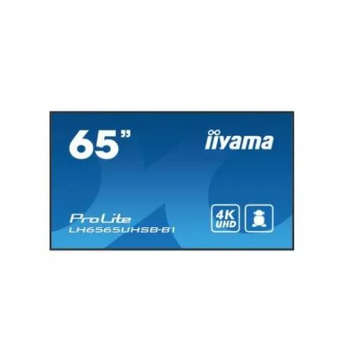 iiyama LH6565UHSB-B1 Signage Display Kiosk design 163.8 cm (64.5") LED Wi-Fi 800 cd/m 4K Ultra HD Black Built-in processor Android 11 24/7