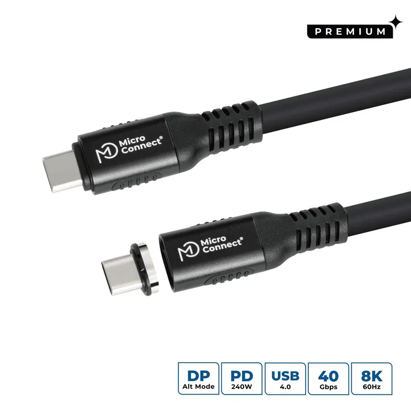Microconnect MC-LS-USB4CC1.0 USB cable USB4 Gen 3x2 1 m USB C Black