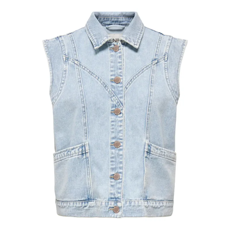Sleeveless denim jacket for women Only Kennedy