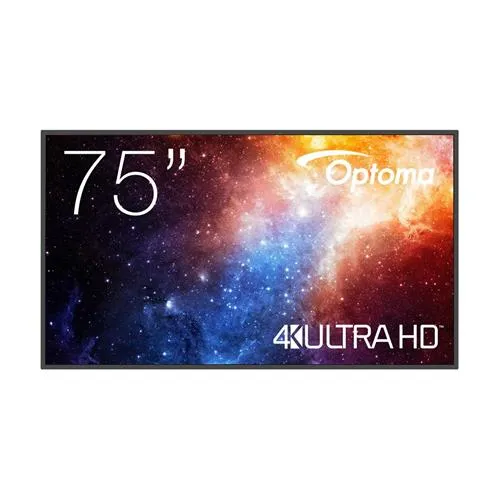 Optoma N3751K Digital signage flat panel 190.5 cm (75") LED Wi-Fi 450 cd/m 4K Ultra HD Black Android 11 24/7