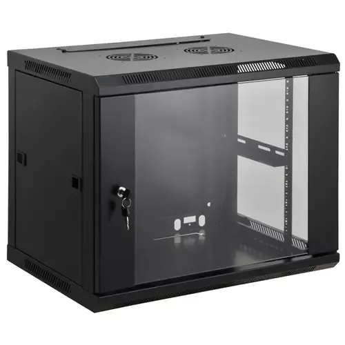 Intellinet 19" Network Cabinet - Wall Mount (Standard) 20U 450mm Deep Black Assembled Max 60kg Metal & Glass Door Back Panel Removeable Sides Suitable also for use on desk or floor Usable Depth 350mm Parts for wall installation not include