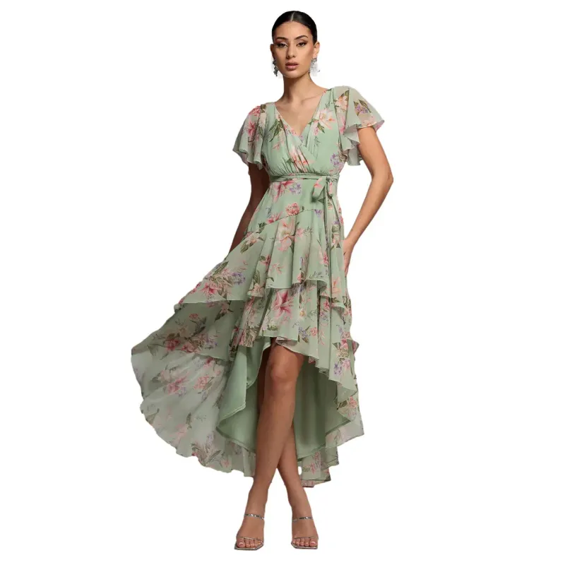 Wrap dress for women Goddiva Midaxi