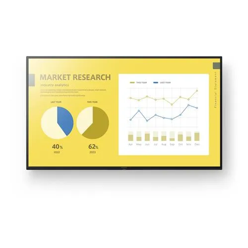 Sony FW-43EZ20L Signage Display Digital signage flat panel 109.2 cm (43") LED Wi-Fi 350 cd/m 4K Ultra HD Black Android 16/7
