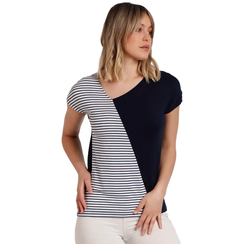 Women's V-neck T-shirt Admas Rayas Lisa
