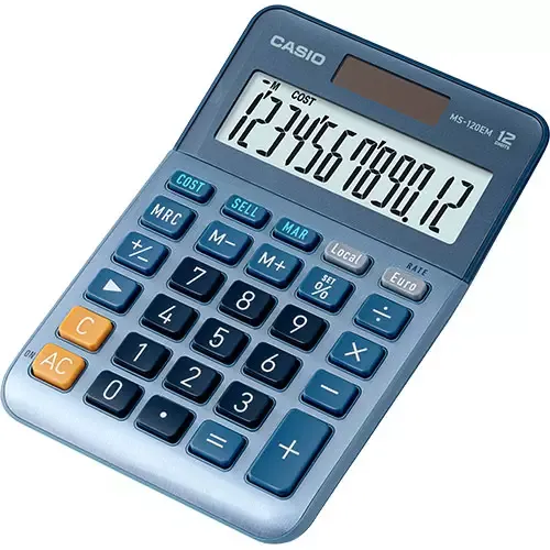 Casio MS-120EM calculator Desktop Display Blue